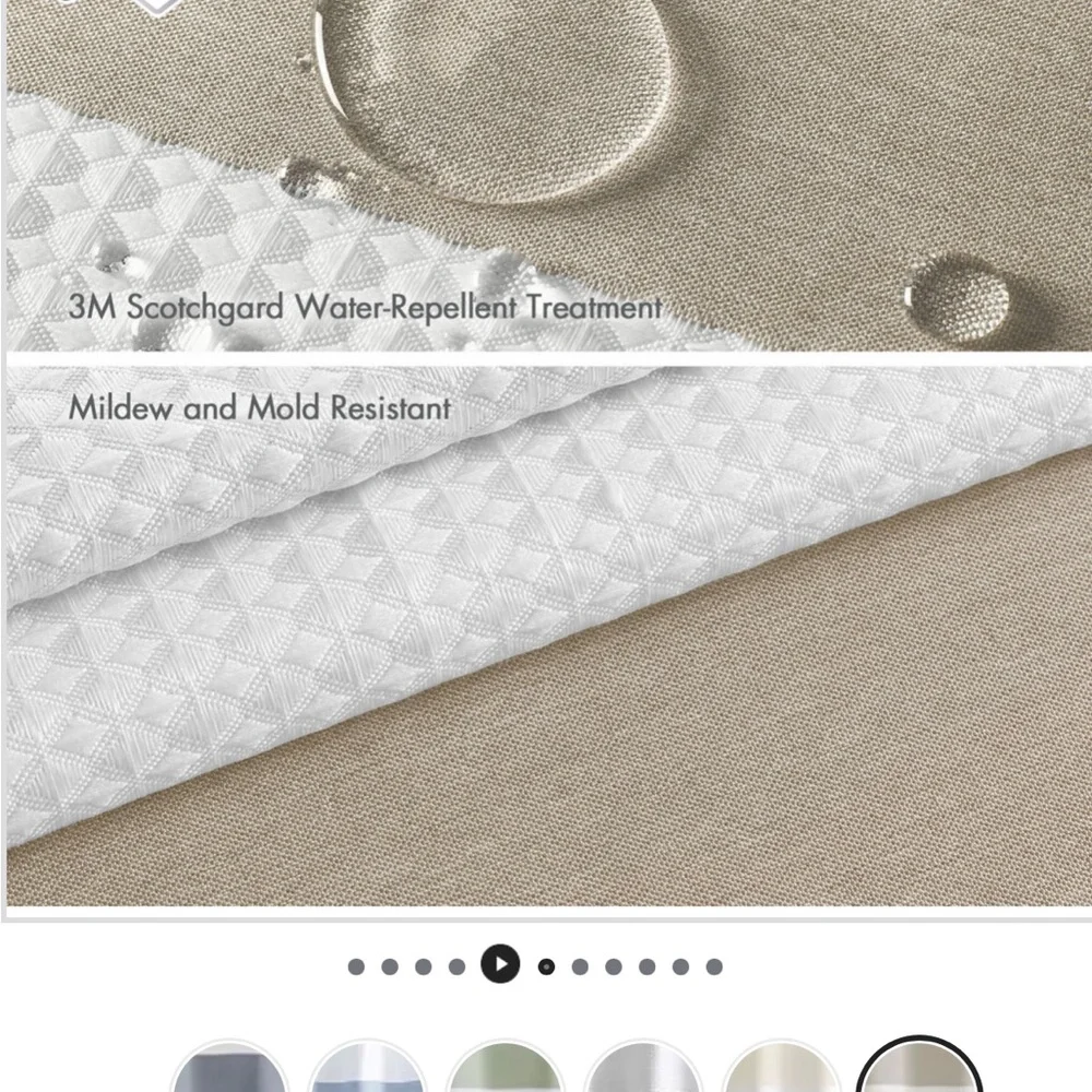 Madison Park Taupe and White Shower Curtain